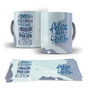 Caneca dia dos Avós - Deus escolheu a melhor pessoa dos mundo pra ser Meu Avô