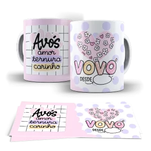 Caneca dia dos Avós - Avós amor ternura carinho