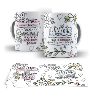 Caneca dia dos Avós - Os Avós Criam memórias que o coração guarda pra sempre