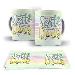 Caneca - Nunca foi sorte, sempre foi Deus