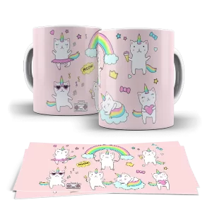 Caneca - Gatinhas unicórnios