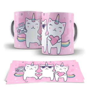 Caneca - Gatinhas unicórnios