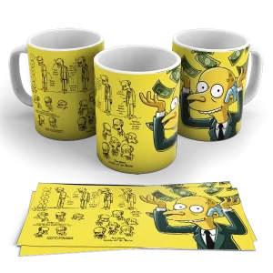 Caneca de Porcelana desenhos - Os Simpsons: Mr. Burns