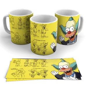 Caneca de Porcelana desenhos - Os Simpsons: Krusty