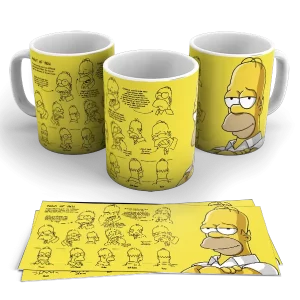 Caneca de Porcelana desenhos - Os Simpsons: Homer Simpson