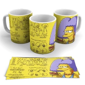 Caneca de Porcelana desenhos - Os Simpsons: Selma Bouvier