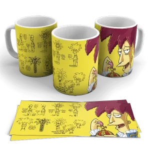 Caneca de Porcelana desenhos - Os Simpsons: Sideshow Bob