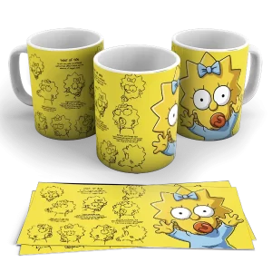 Caneca de Porcelana desenhos - Os Simpsons: Maggie Simpson