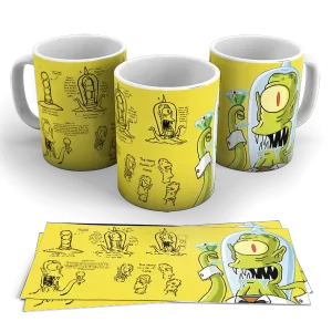 Caneca de Porcelana desenhos - Os Simpsons: Kang, O Conquistador