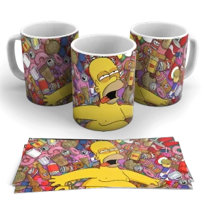 Caneca de Porcelana desenhos - Os Simpsons: Homer Simpson