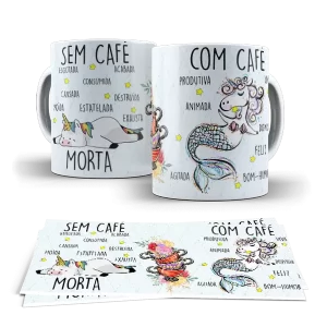 Caneca Sem Café e Com Café