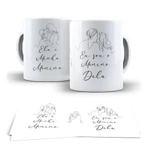 Caneca Namorados Ela é minha Menina, Eu sou menino Dela