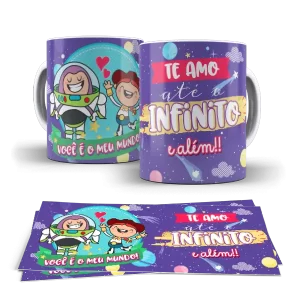 Caneca Namorados Te amo até o infinito e além!!